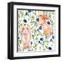 Rabbit Among Flowers-tanycya-Framed Art Print