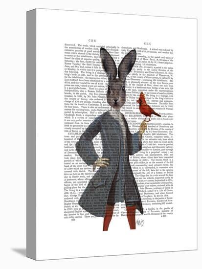 Rabbit and Bird-Fab Funky-Stretched Canvas