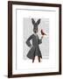 Rabbit and Bird-Fab Funky-Framed Art Print