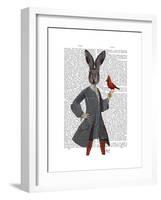 Rabbit and Bird-Fab Funky-Framed Art Print