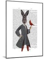 Rabbit and Bird-Fab Funky-Mounted Art Print