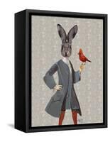 Rabbit and Bird-Fab Funky-Framed Stretched Canvas