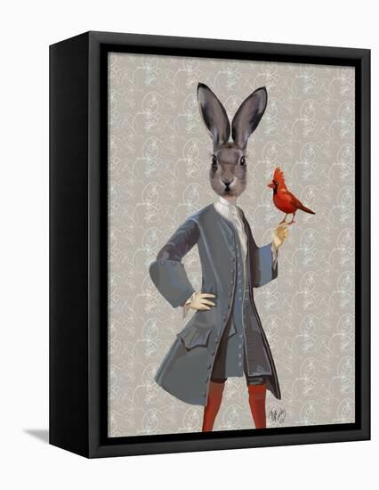 Rabbit and Bird-Fab Funky-Framed Stretched Canvas