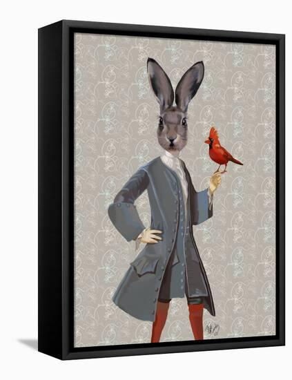 Rabbit and Bird-Fab Funky-Framed Stretched Canvas