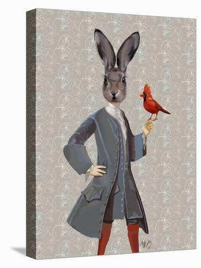 Rabbit and Bird-Fab Funky-Stretched Canvas