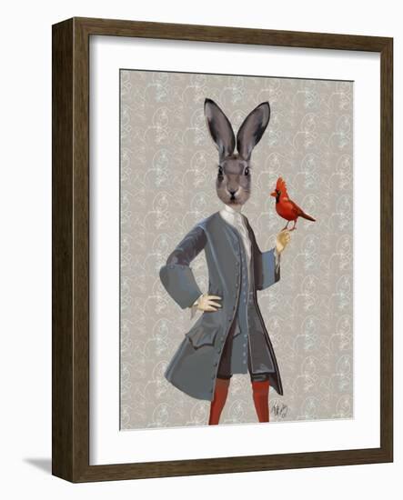 Rabbit and Bird-Fab Funky-Framed Art Print