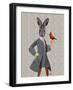 Rabbit and Bird-Fab Funky-Framed Art Print