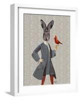 Rabbit and Bird-Fab Funky-Framed Art Print