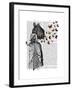 Rabbit and Butterfly Parasol-Fab Funky-Framed Art Print