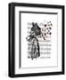 Rabbit and Butterfly Parasol-Fab Funky-Framed Art Print