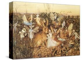 Rabbit and Fairies, 1880-John Anster Fitzgerald-Stretched Canvas
