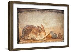 Rabbit and Figs, from the House of Stags, Herculaneum-null-Framed Giclee Print