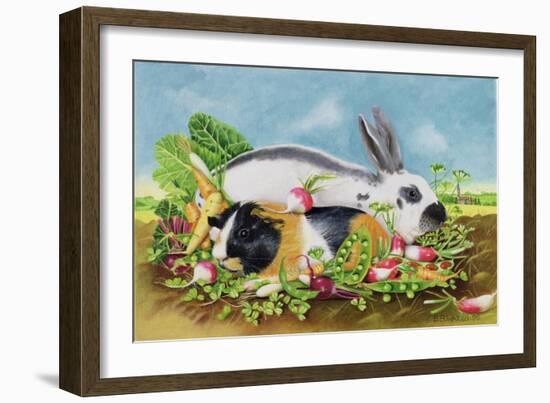 Rabbit and Guinea Pig, 1998-E.B. Watts-Framed Giclee Print