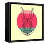 Rabbit and Sunset-Lisa Kroll-Framed Stretched Canvas