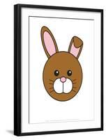 Rabbit - Animaru Cartoon Animal Print-Animaru-Framed Giclee Print