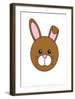 Rabbit - Animaru Cartoon Animal Print-Animaru-Framed Giclee Print