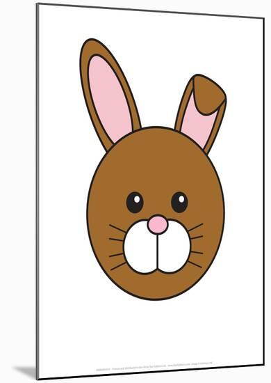 Rabbit - Animaru Cartoon Animal Print-Animaru-Mounted Giclee Print