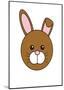 Rabbit - Animaru Cartoon Animal Print-Animaru-Mounted Giclee Print