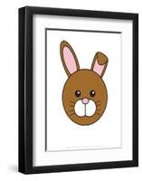 Rabbit - Animaru Cartoon Animal Print-Animaru-Framed Giclee Print