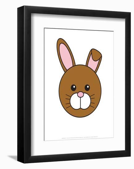 Rabbit - Animaru Cartoon Animal Print-Animaru-Framed Giclee Print