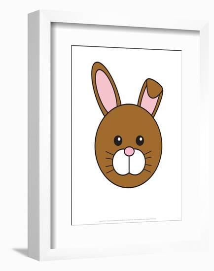 Rabbit - Animaru Cartoon Animal Print-Animaru-Framed Giclee Print