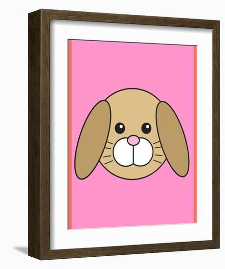 Rabbit - Animaru Cartoon Animal Print-Animaru-Framed Art Print