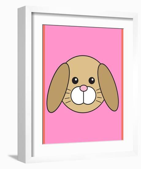 Rabbit - Animaru Cartoon Animal Print-Animaru-Framed Art Print