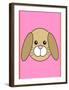 Rabbit - Animaru Cartoon Animal Print-Animaru-Framed Giclee Print