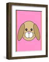 Rabbit - Animaru Cartoon Animal Print-Animaru-Framed Giclee Print