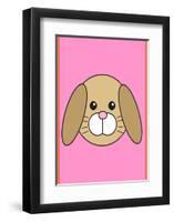 Rabbit - Animaru Cartoon Animal Print-Animaru-Framed Giclee Print