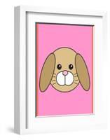 Rabbit - Animaru Cartoon Animal Print-Animaru-Framed Giclee Print