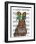 Rabbit Bohemian Book Print-Fab Funky-Framed Art Print