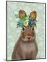 Rabbit Bohemian-Fab Funky-Mounted Art Print