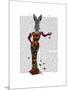 Rabbit Butterfly Dress-Fab Funky-Mounted Art Print