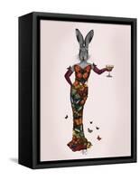 Rabbit Butterfly Dress-Fab Funky-Framed Stretched Canvas