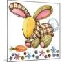 Rabbit. Cartoon Farm Animal. Cute Pet Watercolor Illustration.-Faenkova Elena-Mounted Art Print