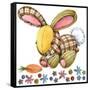 Rabbit. Cartoon Farm Animal. Cute Pet Watercolor Illustration.-Faenkova Elena-Framed Stretched Canvas