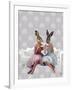 Rabbit Chat-Fab Funky-Framed Art Print