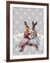 Rabbit Chat-Fab Funky-Framed Art Print