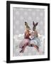 Rabbit Chat-Fab Funky-Framed Art Print