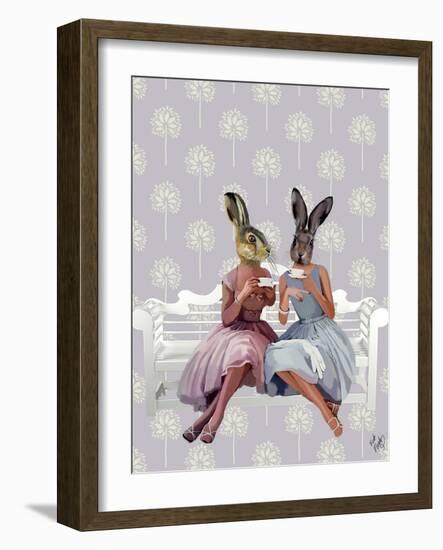 Rabbit Chat-Fab Funky-Framed Art Print