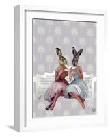 Rabbit Chat-Fab Funky-Framed Art Print