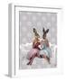 Rabbit Chat-Fab Funky-Framed Art Print