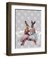 Rabbit Chat-Fab Funky-Framed Art Print