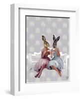 Rabbit Chat-Fab Funky-Framed Art Print