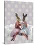 Rabbit Chat-Fab Funky-Stretched Canvas