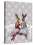 Rabbit Chat-Fab Funky-Stretched Canvas