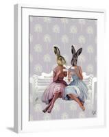 Rabbit Chat-Fab Funky-Framed Art Print