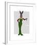 Rabbit Green Dress-Fab Funky-Framed Art Print