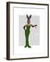 Rabbit Green Dress-Fab Funky-Framed Art Print